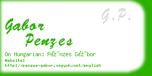 gabor penzes business card